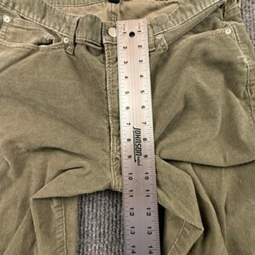 Lands End Mens Size 35 Traditional Fit Corduroy Pants Olive Green Stretch 501617 - Picture 8 of 12